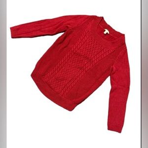Talbots Outlet Cotton Sweater Red Fall Winter Valentines  - Sz P.     EUC!